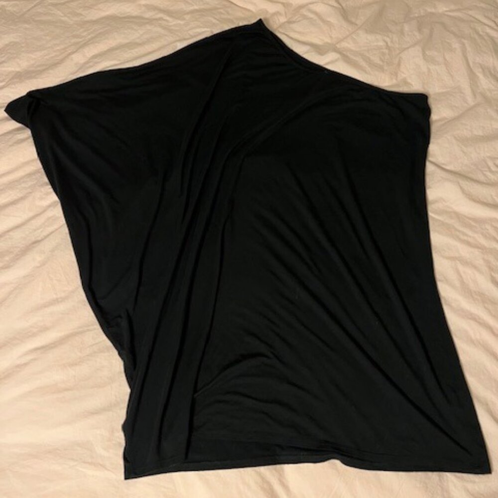 Rachel Pally White Label Black Mini Dress One Shoulder Plus 2x